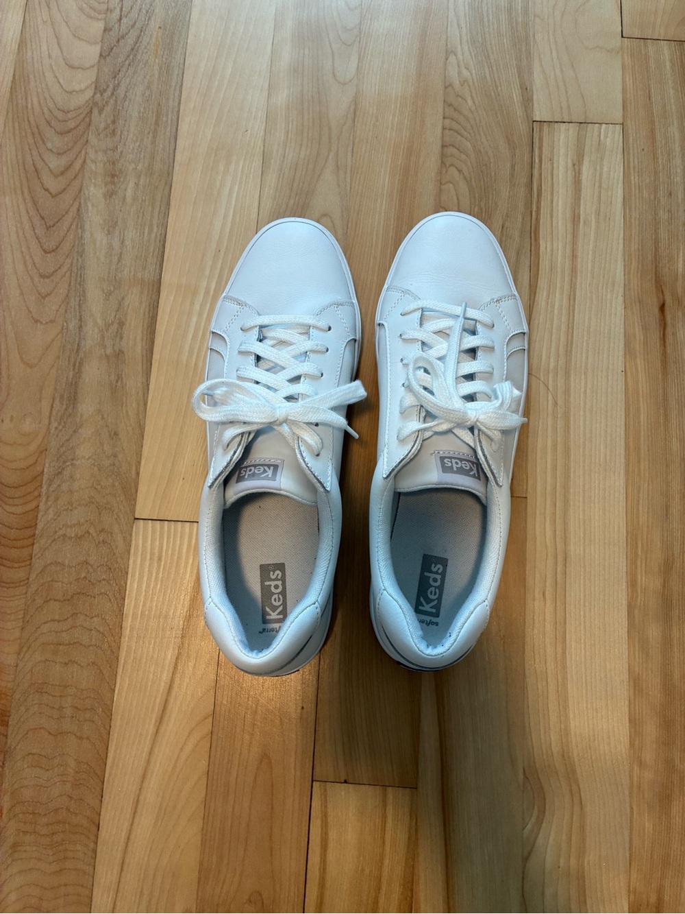 Keds White Low-Top Lace-Up Sneakers